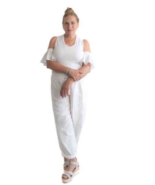 The Allie-White Eyelet-Short Sleeve